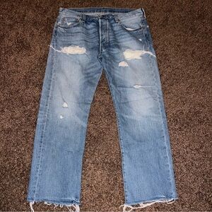 Levi’s 501 Ripped Distressed Jeans
